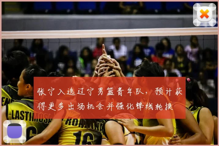 张宁入选辽宁男篮青年队，预计获得更多出场机会并强化锋线轮换