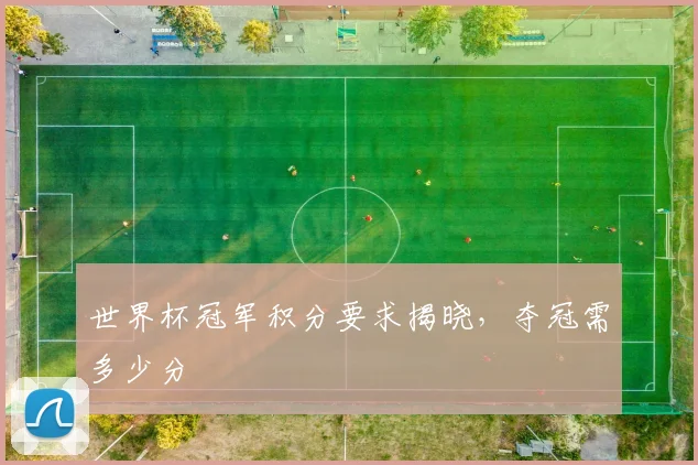 世界杯冠军积分要求揭晓，夺冠需多少分